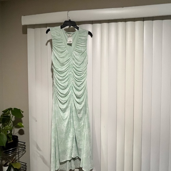 A New Day Mint Green Ruched Maxi Dress - Picture 3 of 8